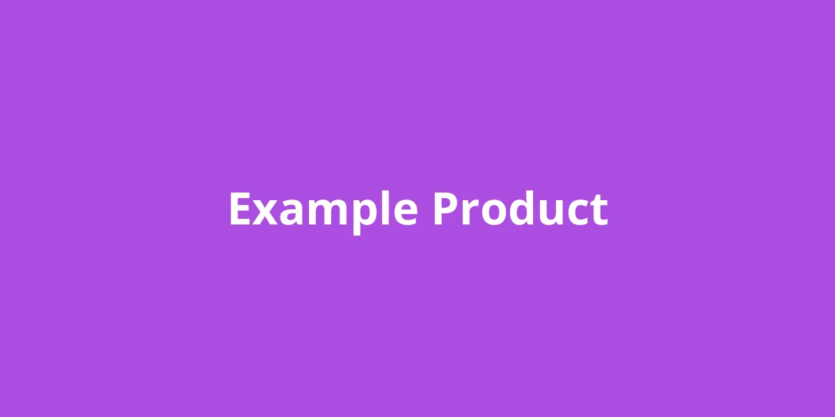 Example Product